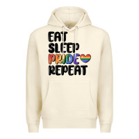 Sandshell eat sleep pride repeat Premium Hoodie - MaliasSmallBusiness