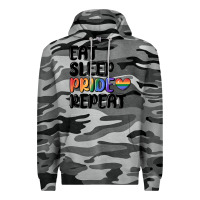 Slate Camo eat sleep pride repeat Premium Hoodie - MaliasSmallBusiness