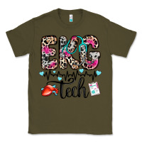 Army Green ekg tech Classic Tee - Zillion Design Studio