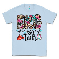 Dusty Blue ekg tech Classic Tee - Zillion Design Studio