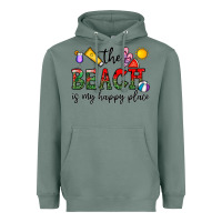 Sage the beach is my happy place Heavyweight Hoodie - CowhideDigitalArt