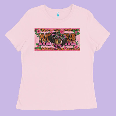 Danchshund Mom License Plate Template Ladies Tee Designed By Barkaloodesign