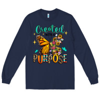 Navy created with a purpose Long Sleeve Tee - RanaPortraitStore