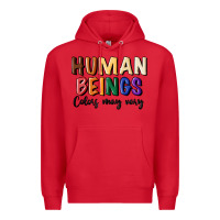 Red human beings colors may vary Premium Hoodie - MaliasSmallBusiness
