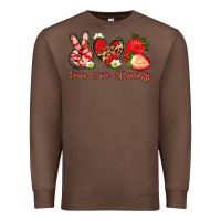 Chestnut peace love strawberry Premium Sweatshirt - Artiststas