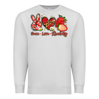 Dove Grey peace love strawberry Premium Sweatshirt - Artiststas