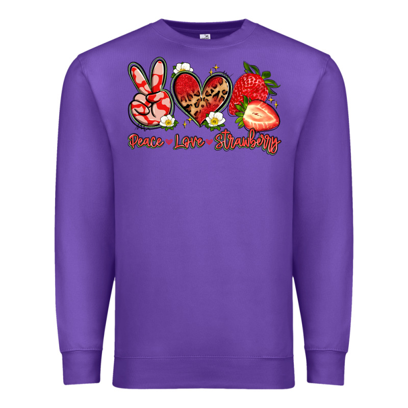 Peace Love Strawberry Premium Sweatshirt by Artiststas | Teevron