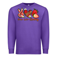 Purple peace love strawberry Premium Sweatshirt - Artiststas