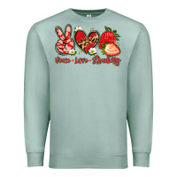 Seafoam peace love strawberry Premium Sweatshirt - Artiststas