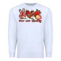 White peace love strawberry Premium Sweatshirt - Artiststas