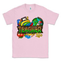 Bubblegum Pink teacher life Classic Tee - texasbilliewilder