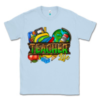 Dusty Blue teacher life Classic Tee - texasbilliewilder