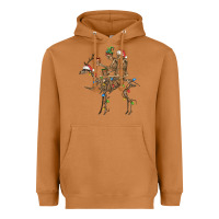 Meerkat Christmas deer and skeletons Heavyweight Hoodie - FaDigitalArtStudio