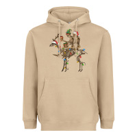 Mushroom Christmas deer and skeletons Heavyweight Hoodie - FaDigitalArtStudio