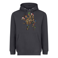 Smoke Christmas deer and skeletons Heavyweight Hoodie - FaDigitalArtStudio