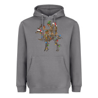 Storm Christmas deer and skeletons Heavyweight Hoodie - FaDigitalArtStudio