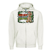 Oatmeal Heather merry and bright cockapoo Zipper Hoodie - RanaPortraitStore