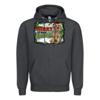 Smoke merry and bright cockapoo Zipper Hoodie - RanaPortraitStore