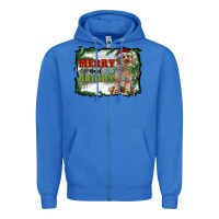 True Royal merry and bright cockapoo Zipper Hoodie - RanaPortraitStore