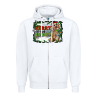 White merry and bright cockapoo Zipper Hoodie - RanaPortraitStore