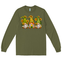 Army Green sunflower gnomes Long Sleeve Tee - Zillion Design Studio