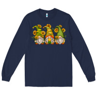 Navy sunflower gnomes Long Sleeve Tee - Zillion Design Studio