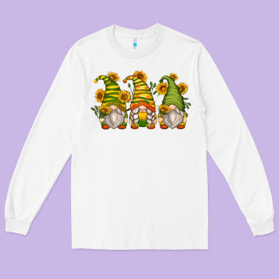 Sunflower Gnomes Long Sleeve Tee Designed By Zillion Design Studio