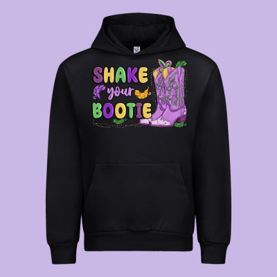 Shake Your Bootie Mardi Gras Urban Hoodie Designed By Maliassmallbusiness