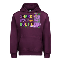 Mauve Wine shake your bootie mardi gras Urban Hoodie - MaliasSmallBusiness