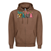 Chestnut twin mama with flowers Zipper Hoodie - texasbilliewilder