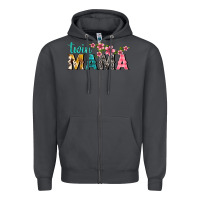 Smoke twin mama with flowers Zipper Hoodie - texasbilliewilder