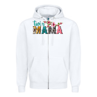 White twin mama with flowers Zipper Hoodie - texasbilliewilder