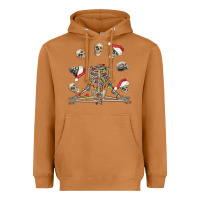 Meerkat christmas human skeleton and skulls Heavyweight Hoodie - FaDigitalArtStudio