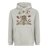 Moon Dust christmas human skeleton and skulls Heavyweight Hoodie - FaDigitalArtStudio