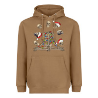 Toasted Coconut christmas human skeleton and skulls Heavyweight Hoodie - FaDigitalArtStudio