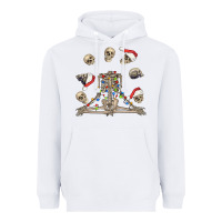 White christmas human skeleton and skulls Heavyweight Hoodie - FaDigitalArtStudio