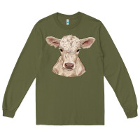Army Green charolais calf Long Sleeve Tee - RanaPortraitStore
