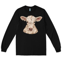 Black charolais calf Long Sleeve Tee - RanaPortraitStore