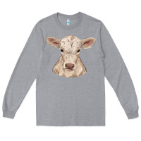 Heather Grey charolais calf Long Sleeve Tee - RanaPortraitStore