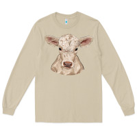 Mushroom charolais calf Long Sleeve Tee - RanaPortraitStore