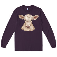 Plum charolais calf Long Sleeve Tee - RanaPortraitStore
