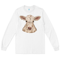 White charolais calf Long Sleeve Tee - RanaPortraitStore