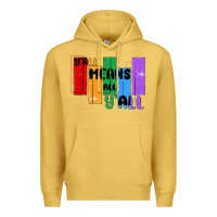 Antique Gold y'all means all y'all Premium Hoodie - MaliasSmallBusiness