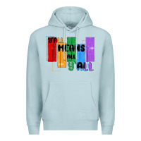 Blue Mist y'all means all y'all Premium Hoodie - MaliasSmallBusiness
