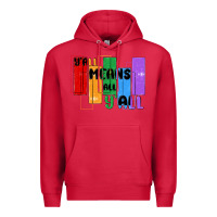 Cardinal y'all means all y'all Premium Hoodie - MaliasSmallBusiness