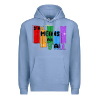 Colony Blue y'all means all y'all Premium Hoodie - MaliasSmallBusiness