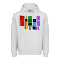 Dove Grey y'all means all y'all Premium Hoodie - MaliasSmallBusiness