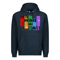 Navy y'all means all y'all Premium Hoodie - MaliasSmallBusiness