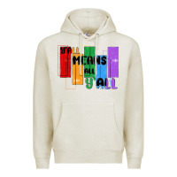 Oatmeal Heather y'all means all y'all Premium Hoodie - MaliasSmallBusiness