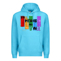 Ocean Blue y'all means all y'all Premium Hoodie - MaliasSmallBusiness